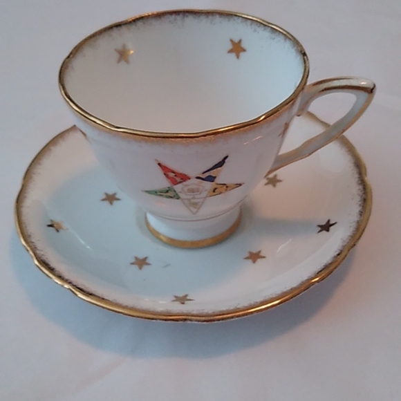 Royal Stafford Masonic Order of the Eastern Star OES Teacup + Saucer Bon… - Picture 7 of 7